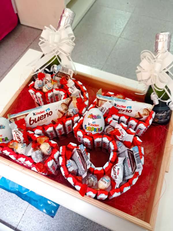 Tartas de numeros con chocolates