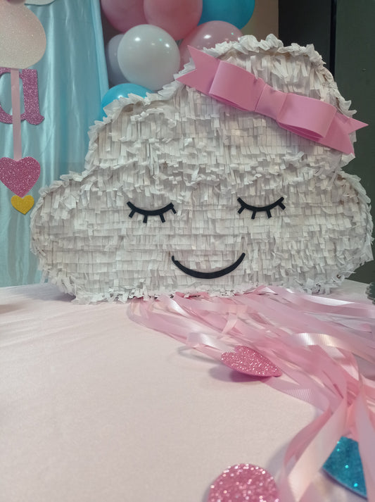 Piñata Nube bebé Rosa personalizada