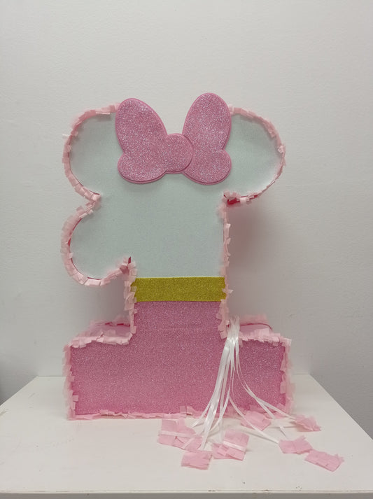 Piñata  Numero 1 Minnie personalizada