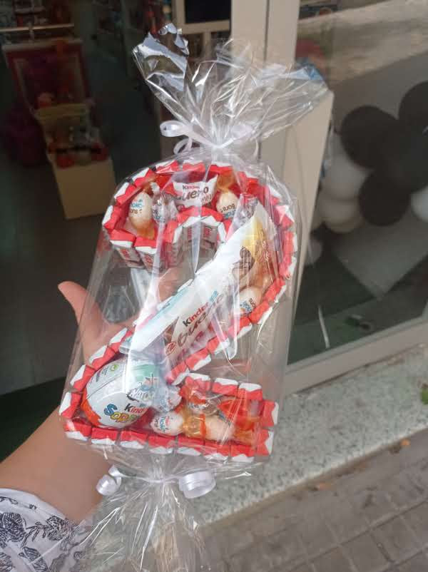 Tartas de numeros con chocolates