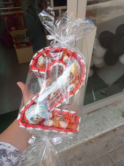 Tartas de numeros con chocolates