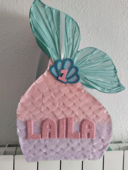Piñata Cola de Sirena para cumpleaños