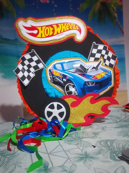 Piñata Hot Wheels para cumpleaños