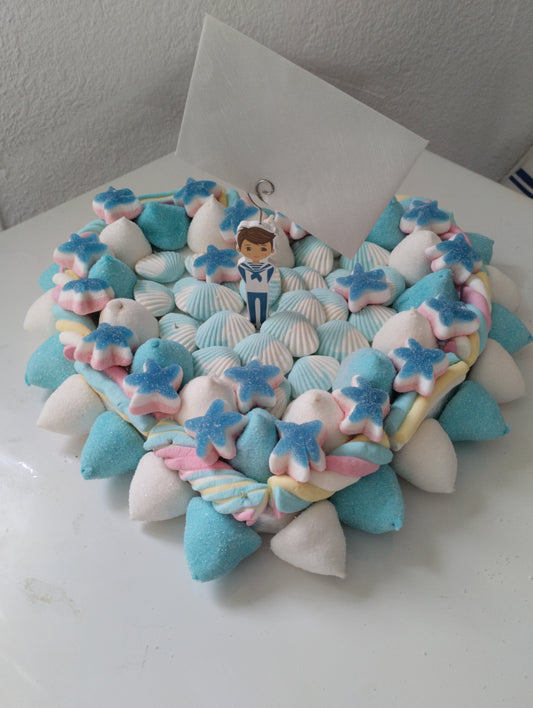 Tarta de Chuches Corazon Comunión