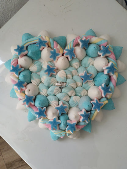 Tarta de Chuches Corazon Comunión